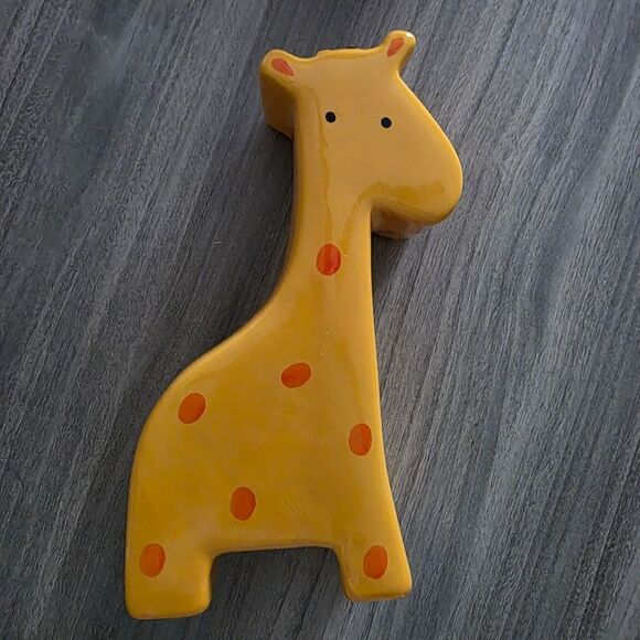Yellow Giraffe Ceramic Coin Bank - Picture 1 of 12